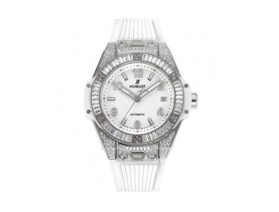 MS Factory Hublot Big Bang Silver steel case with White diamond Watch